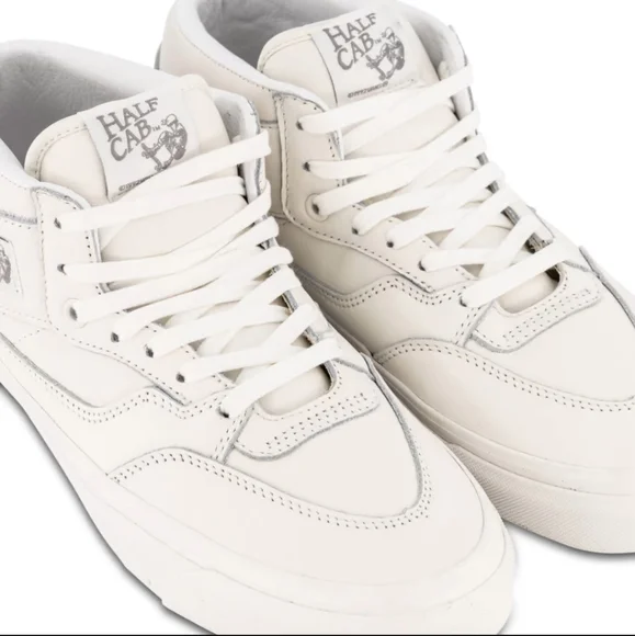 Vans Half Cab 33 DX Vintage Leather in White & Grey UK 8 EUR 42 Men's US 9.0 - Picture 10 of 16